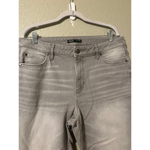 Simply Vera Vera Wang, women’s relaxed boyfriend, crop pants, gray size 14 - Picture 2 of 7